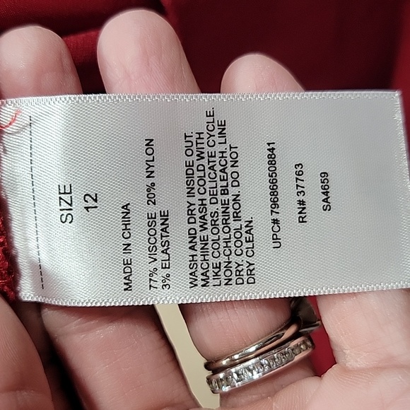 Rafaella Size 12 Rio Red Pull On Career Pants - Picture 11 of 11